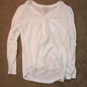 White Blouse with 1/4 Button Down